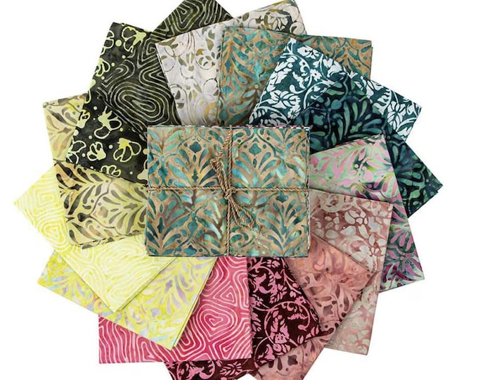 Expression Batiks Ornamental Floreale 14-Piece Fat Quarter Bundle, FQ-23215-14