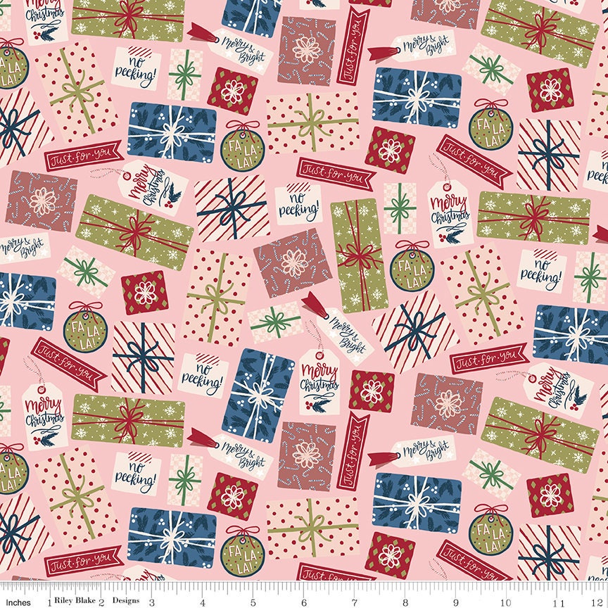 Christmas Village - Trees Pink by Katherine Lenius – Happy Little Stitch  Shop