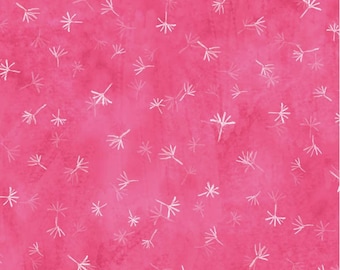 Jona's Garden Tossed Dandelion Fluff Pink by Jon Van Zyle for P&B Textiles, 100% Premium Cotton Fabric, JGAR 5390 P