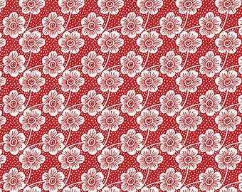 Red Rhapsody - Buttercup Red/White by Kanvas Studios for Benartex Designer Fabrics, 100% Cotton Fabric, 14079-10