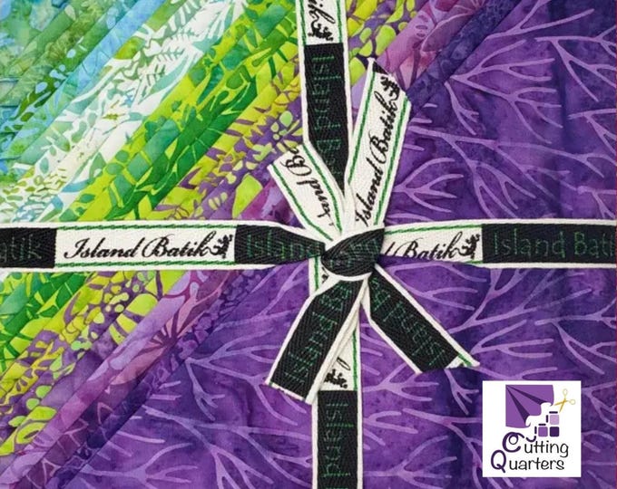 Island Batik - Petal Poetry 10" Stacker by Jerry Khiev - Lumin Fabrics, 100% Cotton Batik, 42 Pieces, Petal Poetry-ST
