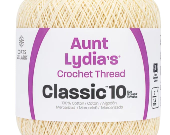 Cream - Aunt Lydia's Crochet Thread Classic 10, 350 yds, Art 154C-420