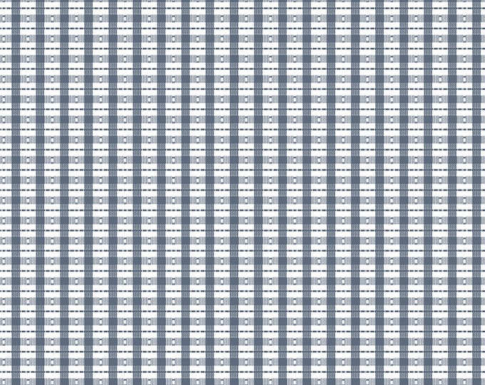 Midnight Garden - Plaid Blue by Gerri Robinson for by Riley Blake Designs, 100% Fine Cotton Fabric, C12547-Blue