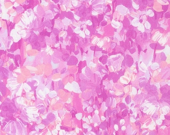 Painterly Petals - Meadow Pink, 100% Cotton, SRKD-22273-10