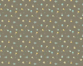 Spring's in Town - Flowers Toss Pewter by Sandy Gervais for Riley Blake Designs, 100% Cotton Fabric, C14214-Pewter