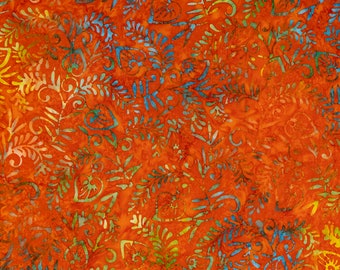 Orange Multi - Expressions Batiks Tjaps Collection by Riley Blake Designs, 100% Cotton Fabric, BTHH1091