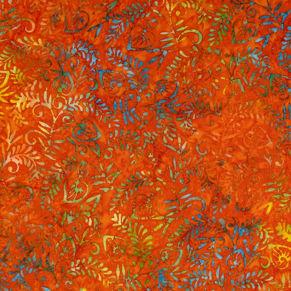 Orange Multi - Expressions Batiks Tjaps Collection by Riley Blake Designs, 100% Cotton Fabric, BTHH1091