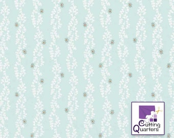New Dawn Clover Stripe Mint, 100% Cotton, C9854-Mint