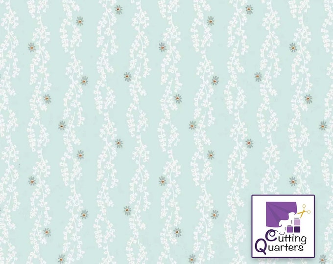 Riley Blake New Dawn Clover Stripe - Mint by Citrus & Mint Designs, 100% Cotton Fabric, C9854-Mint