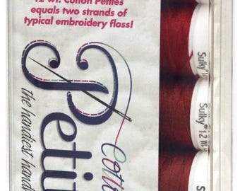 Sulky Petites Palettes, 12 wt Cotton Thread, 50 yds, Redwork Sampler Collection, # 712-05