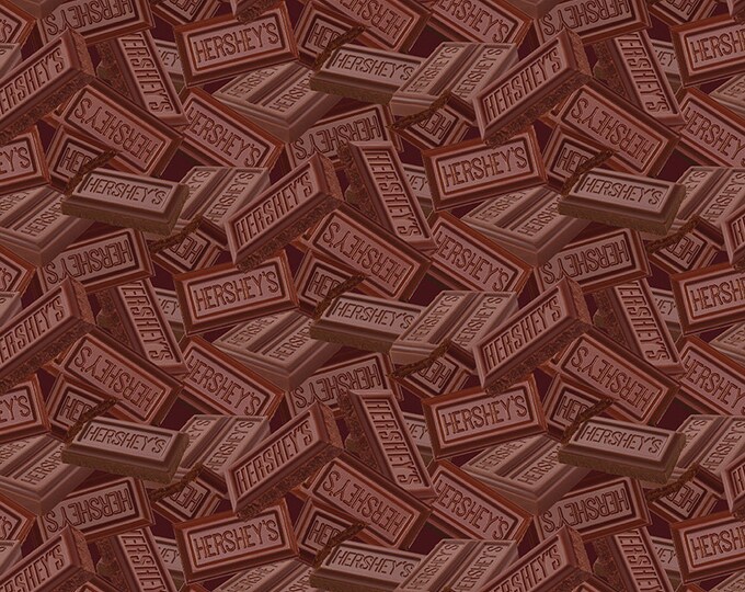 Celebrate with Hershey Valentine's Day Candy Bar Toss Chocolate by Riley Blake Designs, 100% Fine Cotton Fabric, C12801-CHOCOLATE