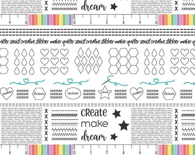 Make Main White by Kristy Lea for Riley Blake Designs, 100% Cotton Fabric, C13420-WHITE
