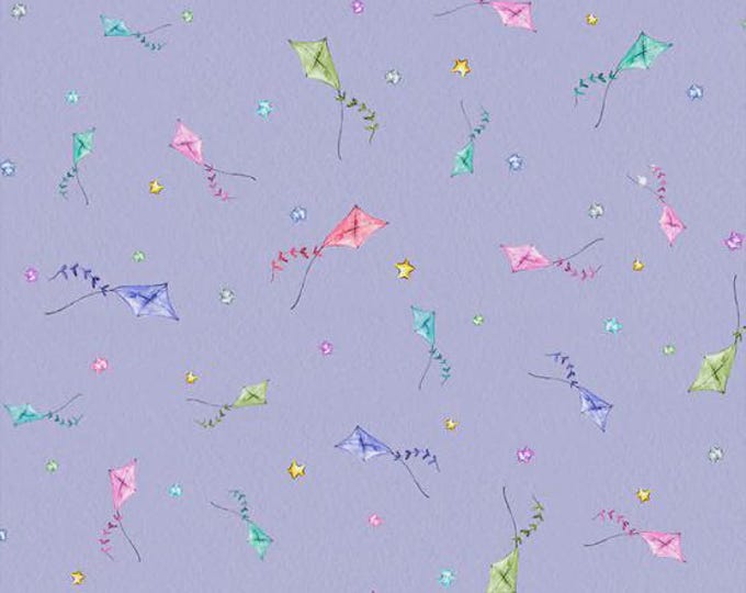 Whiskerville - Kite Toss Violet by P&B Textiles, 100% Cotton, WSKR 05751 V