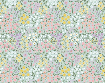 Bunny Trail Spring Floral Powder by Dani Mogstad for Riley Blake, CD14253-POWDER