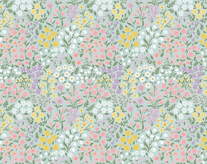 Bunny Trail Spring Floral Powder by Dani Mogstad for Riley Blake, CD14253-POWDER