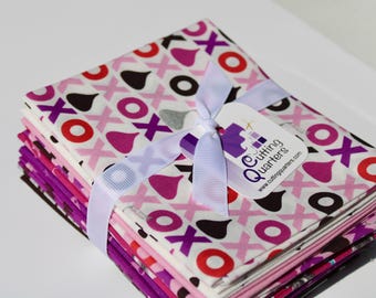 Celebrate with Hershey Valentine's Day 11-Piece Fat Quarter Bundle, 100% Cotton, CHVD-FQ-11