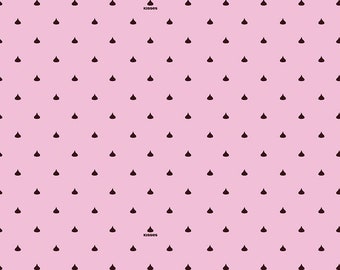 Celebrate with Hershey Valentine's Day Kisses Dots Pink, 100% Cotton, C12806-PINK