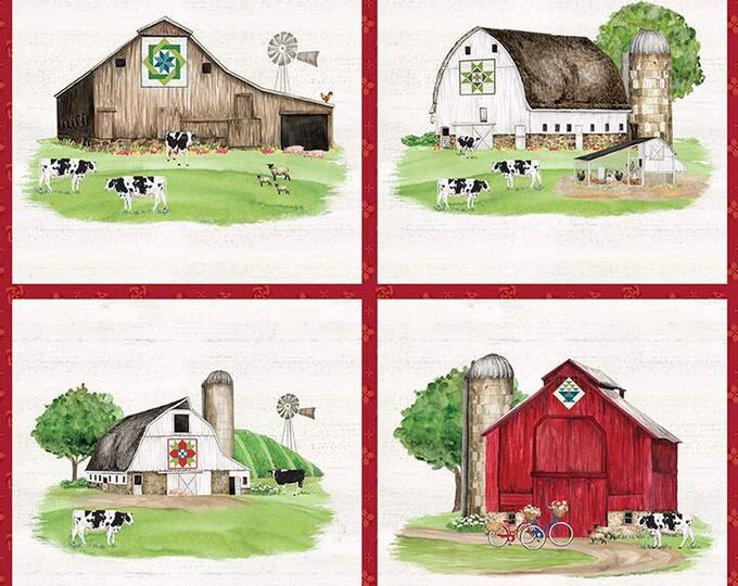 Spring Barn Quilts Pillow Panel, PD14336-PANEL