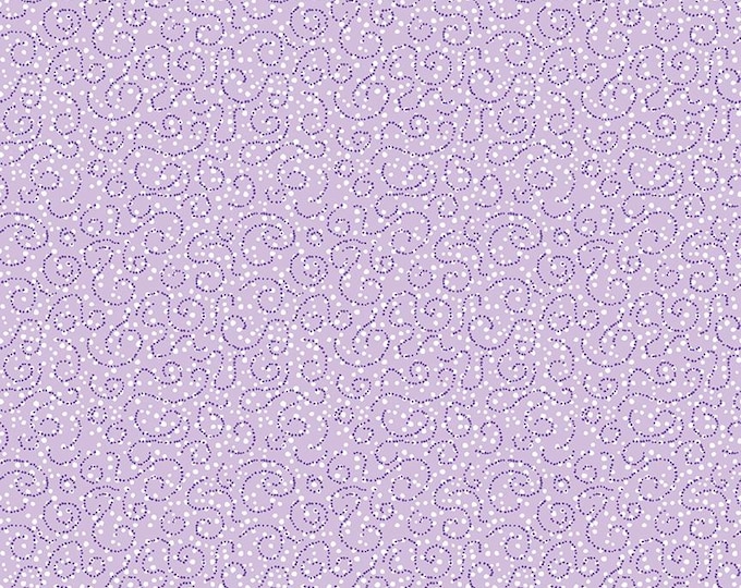 Plum Petals Swirl Lilac by Diane Labombarde by Lori Holt for Riley Blake Designs, 100% Cotton Fabric, C15645-LILAC