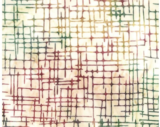 Cream/Red - Bali Urban Weave Collection by Benartex Studio, 100% Cotton Batik Fabric, 9275-10