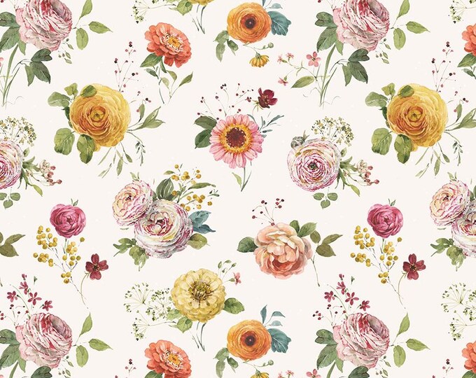 Sketchbook Stems Cream by Lisa Audit for Riley Blake Designs, 100% Cotton, CD17521-Cream