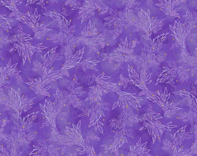 Painted Sea Leafy Sea Trails- Violet, 100% Cotton, PSEA-5946-V