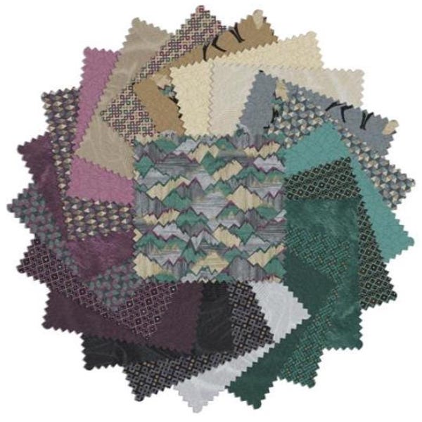 Into the Wild  5" Charm Pack by Ann Lauer for Benartex Designer Fabrics, 100% Cotton, 42 pcs, INWL5PK
