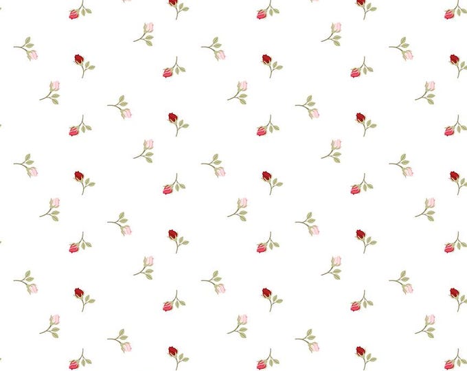 Sew In Love Rosebuds White, Cotton Fabric, C16902-WHITE