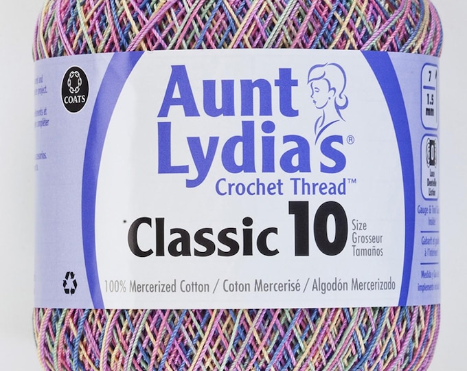 Pastels Ombre - Aunt Lydia's Crochet Thread Classic 10, 300 yds, Art 154C-465