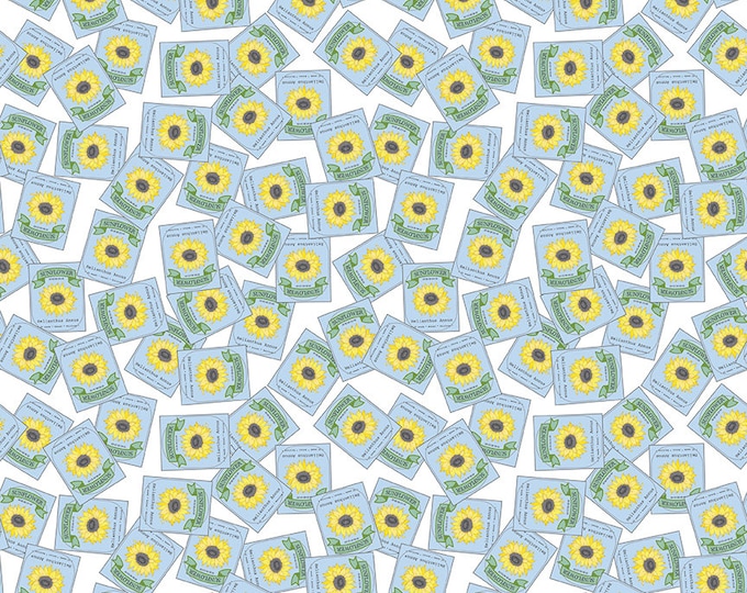 Sunny Skies Seed Packets Sun by Jill Finley for Riley Blake Designs, 100% Cotton Fabric, C14634-Sun