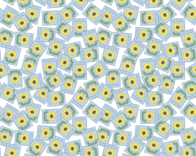 Sunny Skies Seed Packets Sun by Jill Finley for Riley Blake Designs, 100% Cotton Fabric, C14634-Sun