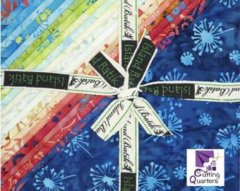 Island Batik - Just Dandy Garden 10" Stacker by Kate Colleran - Lumin Fabrics, 100% Cotton Batik, 42 Pieces, Just Dandy-ST