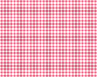 Picnic Florals - Gingham Pink by My Mind's Eye for Riley Blake Designs, 100% Cotton Fabric, C14614-Pink