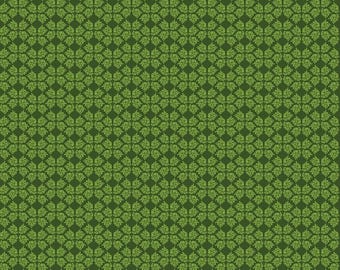 Plum Petals Geometric Green by Diane Labombarde by Lori Holt for Riley Blake Designs, 100% Cotton Fabric, C15643-GREEN