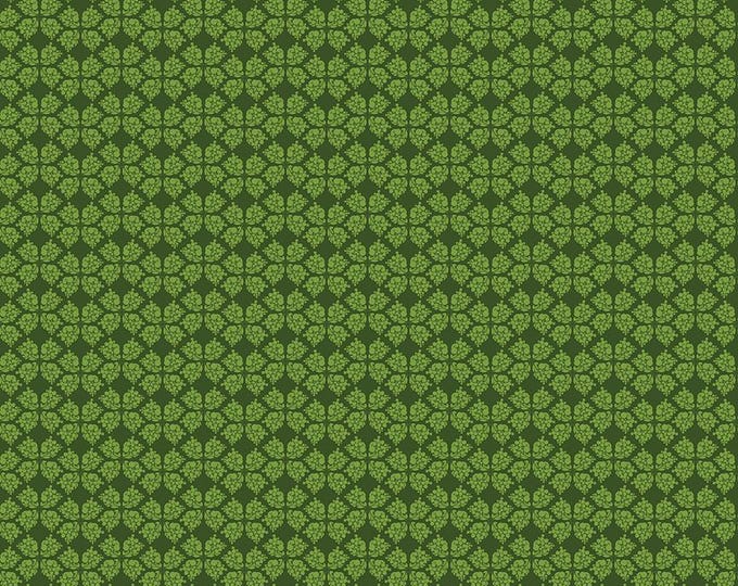 Plum Petals Geometric Green by Diane Labombarde by Lori Holt for Riley Blake Designs, 100% Cotton Fabric, C15643-GREEN