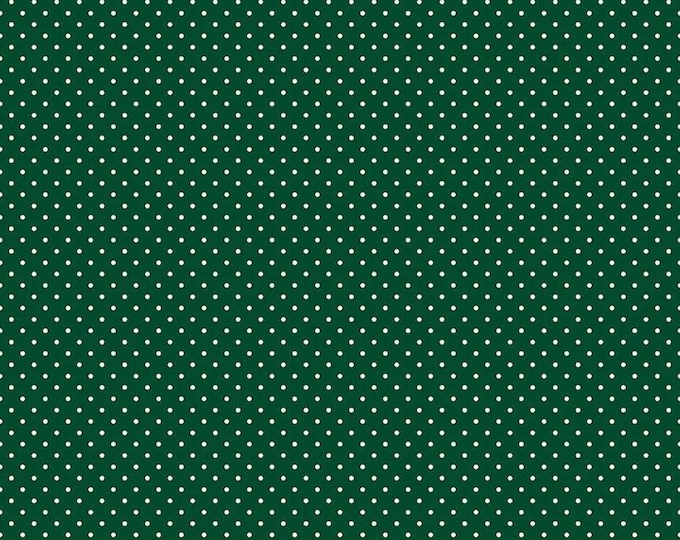 Swiss Dot Christmas Green - Riley Blake Designs, Basic Colors, 100% Cotton Fabric C670-CHRISTMAS