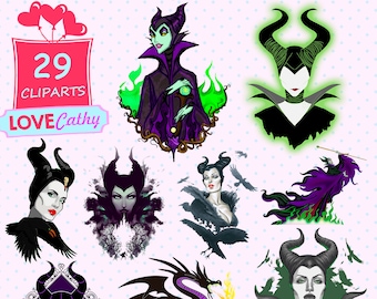 Maleficent, Maleficent Font Vector, Clipart Digital, PNG, Printable, Party, Decoration, Instant download