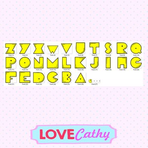 PacMan Font Vector Clipart Digital PNG Printable Party | Etsy