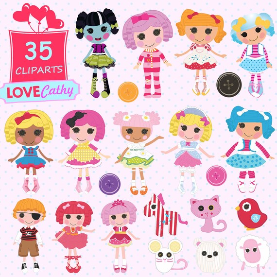 Lalaloopsy Clipart Digital PNG Printable Party | Etsy