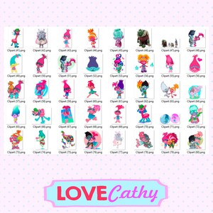 Trolls, Clipart Digital, PNG, Printable, Party, Decoration, Instant ...