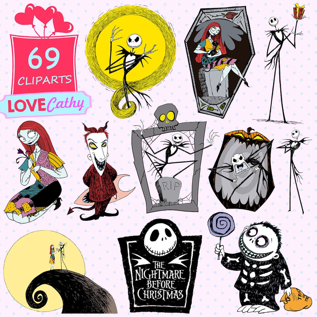 Nightmare Before Christmas, Font Vector, PNG, Printable, Party