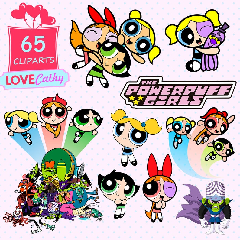 The Powerpuff Girls the Powerpuff Girls Font Vector PNG | Etsy