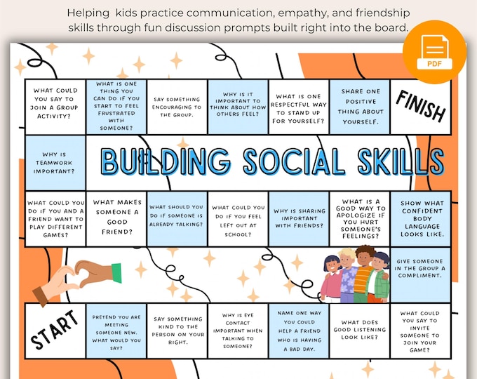 Social Skills Board Game for Kids | SEL Activity (digital Download) - Etsy