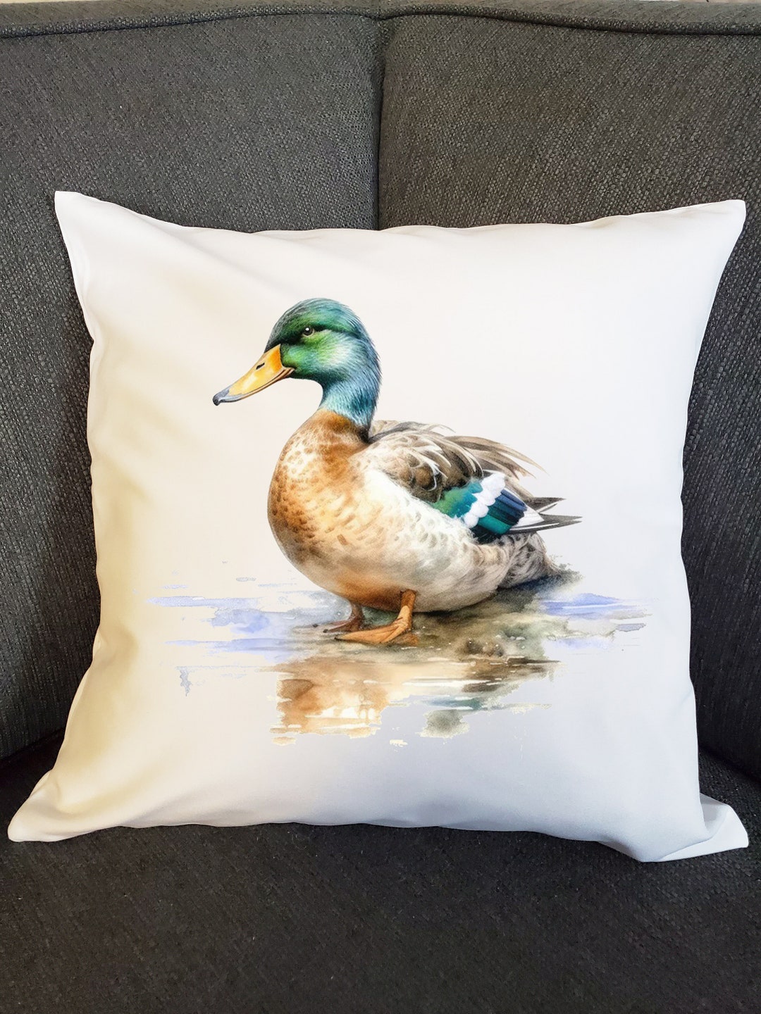 Mallard Duck Pillow Cover Modern Farmhouse and Country Home Etsy Canada