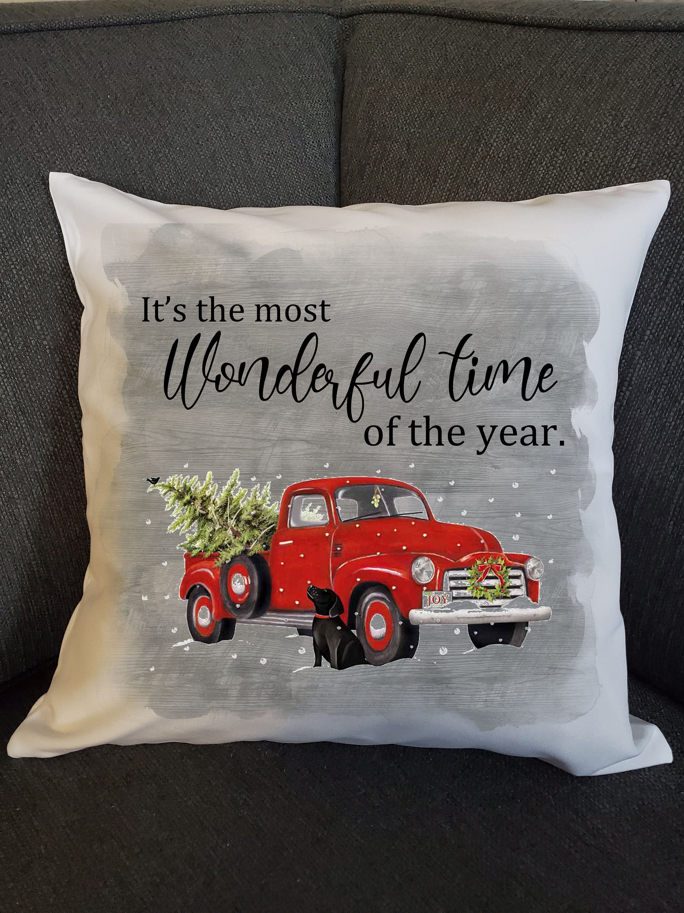 Red truck pillow cover 2025
