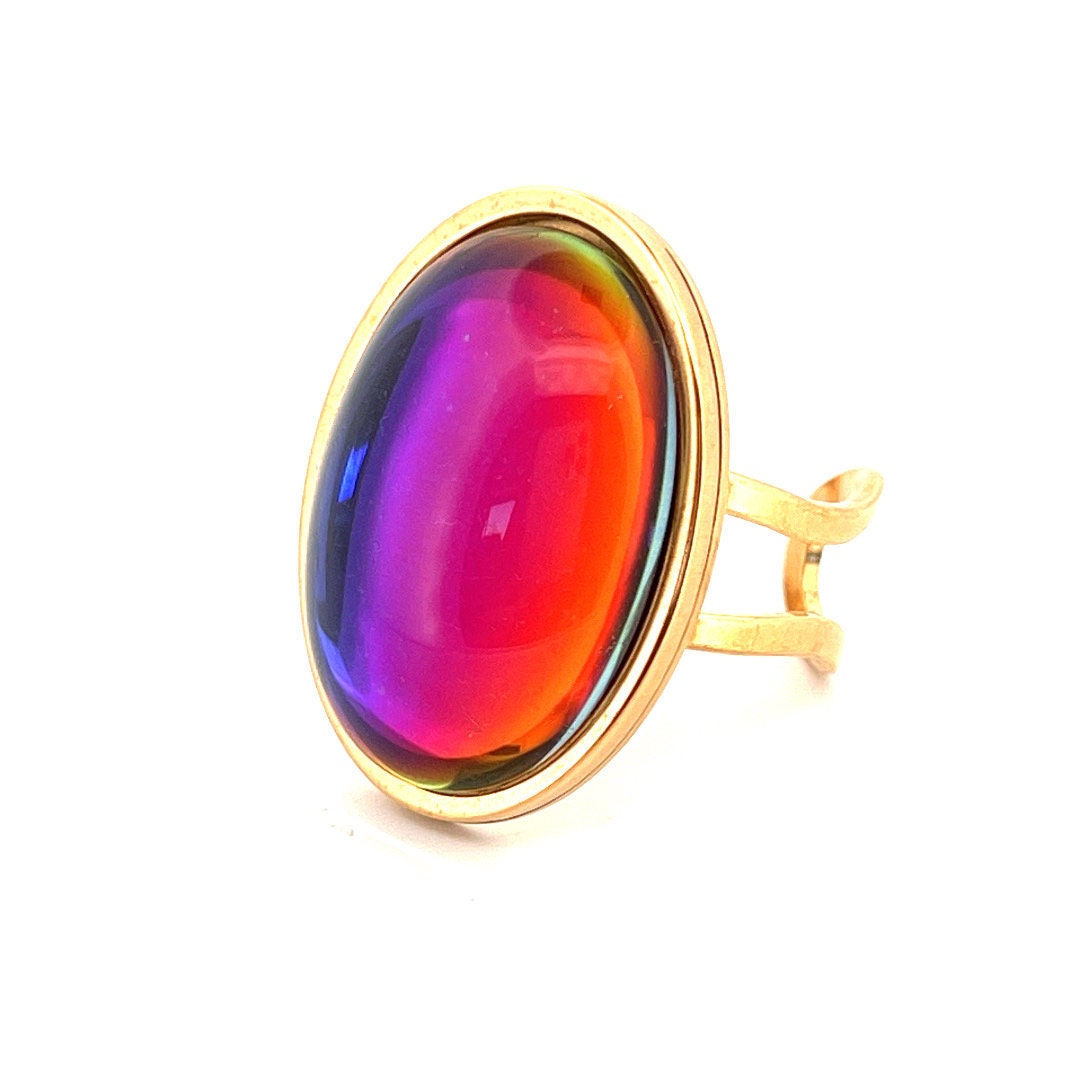 Check Glass Rings Czech Glass Ring Three Colour Variations - Etsy
