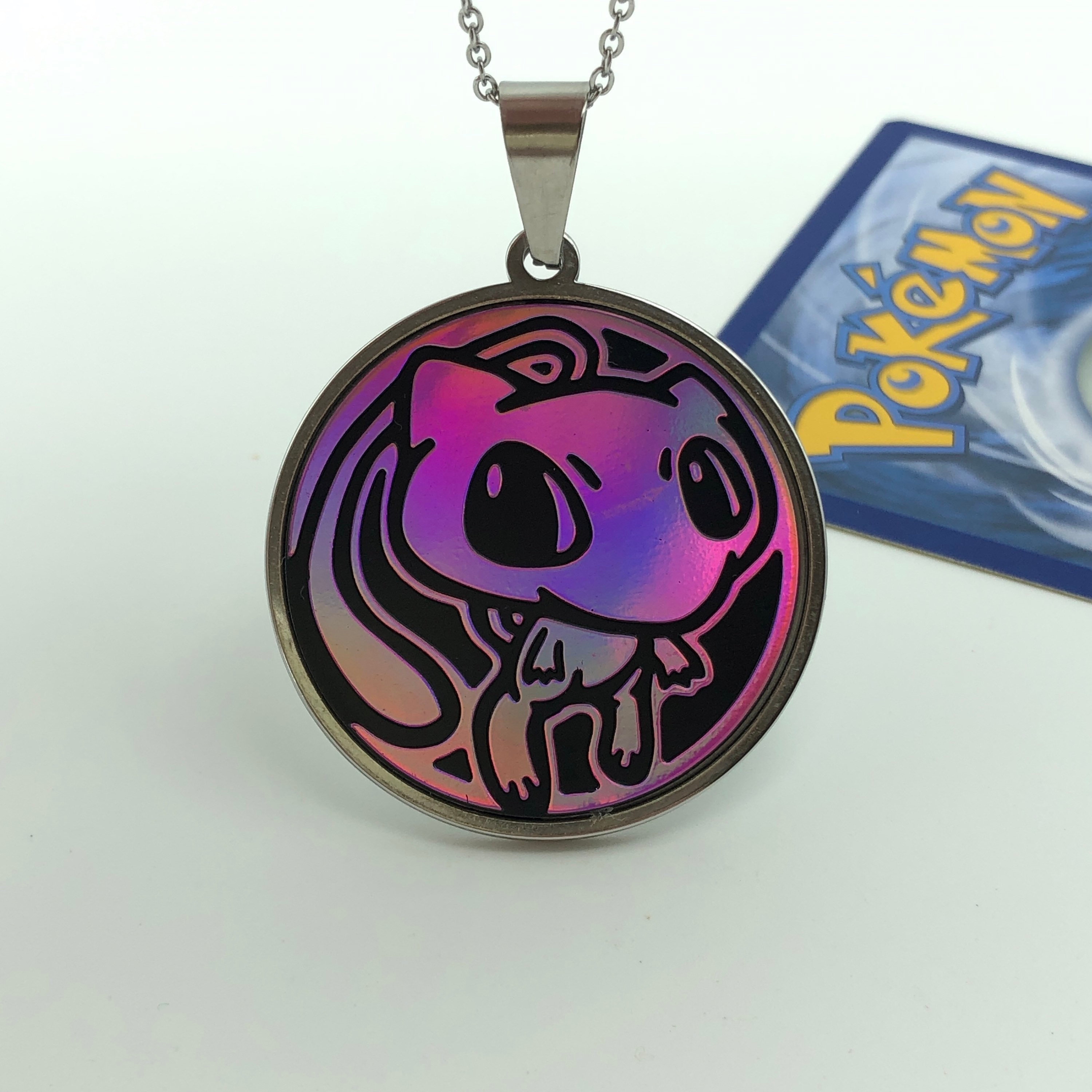 Pokémon Upcycled 35mm Pendant Mew Pink Holofoil Coin - Etsy Denmark