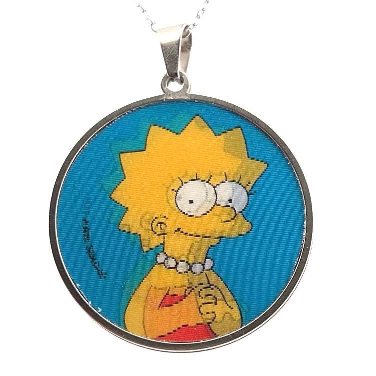 The Simpsons Upcycled 40mm Pendant Vintage 1996 Limited Edition