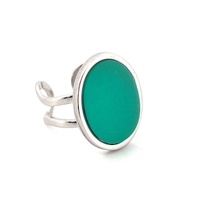 Czech UV Active Glass Ring Four Colour Variations