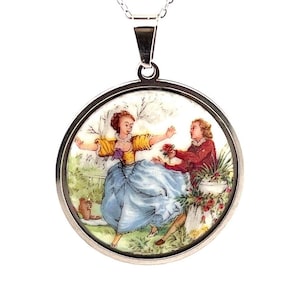 Suspension ancienne vintage en porcelaine de Limoges Fragonard, France DIVERS